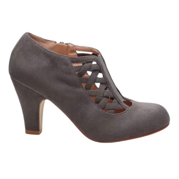 JOURNEE COLLECTION PIPER Women's Cagey Upper Ankle Boot Heel Booties Grey Size 9 - Picture 5 of 10